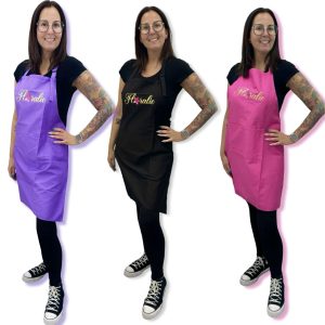 3 tabliers Floralie (Rose , Noir , Mauve)