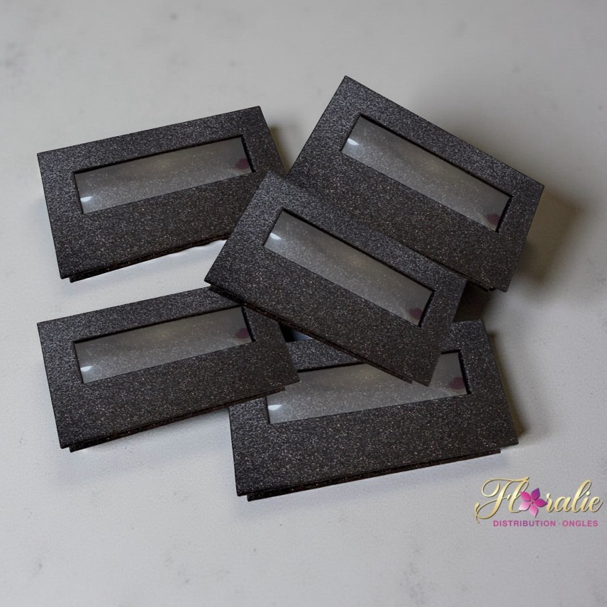 Boîte de présentation pour ongles prêt-à-porter (Lot de 5 noir)