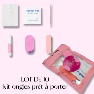 LOT DE 10 SAC - Kit d’application pour ongles prêt-à-porter – par Floralie